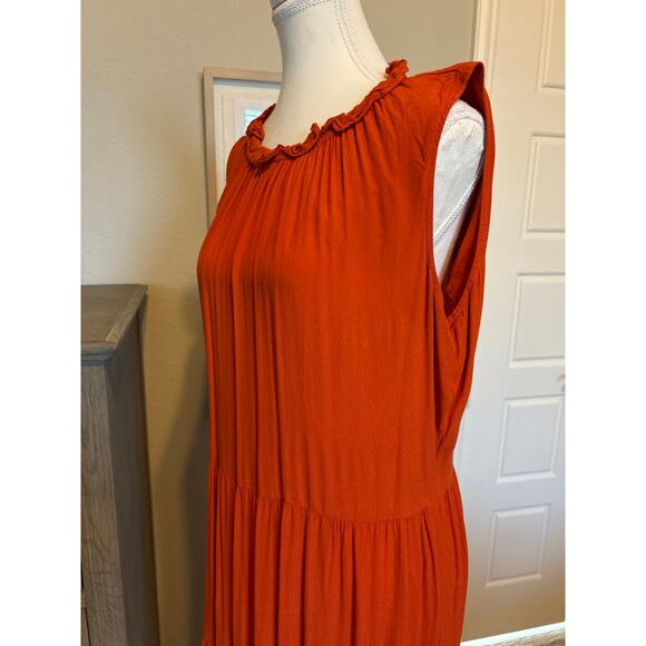 Calvin Klein | Orange Tiered Maxi Dress | 12 - Picture 10 of 15